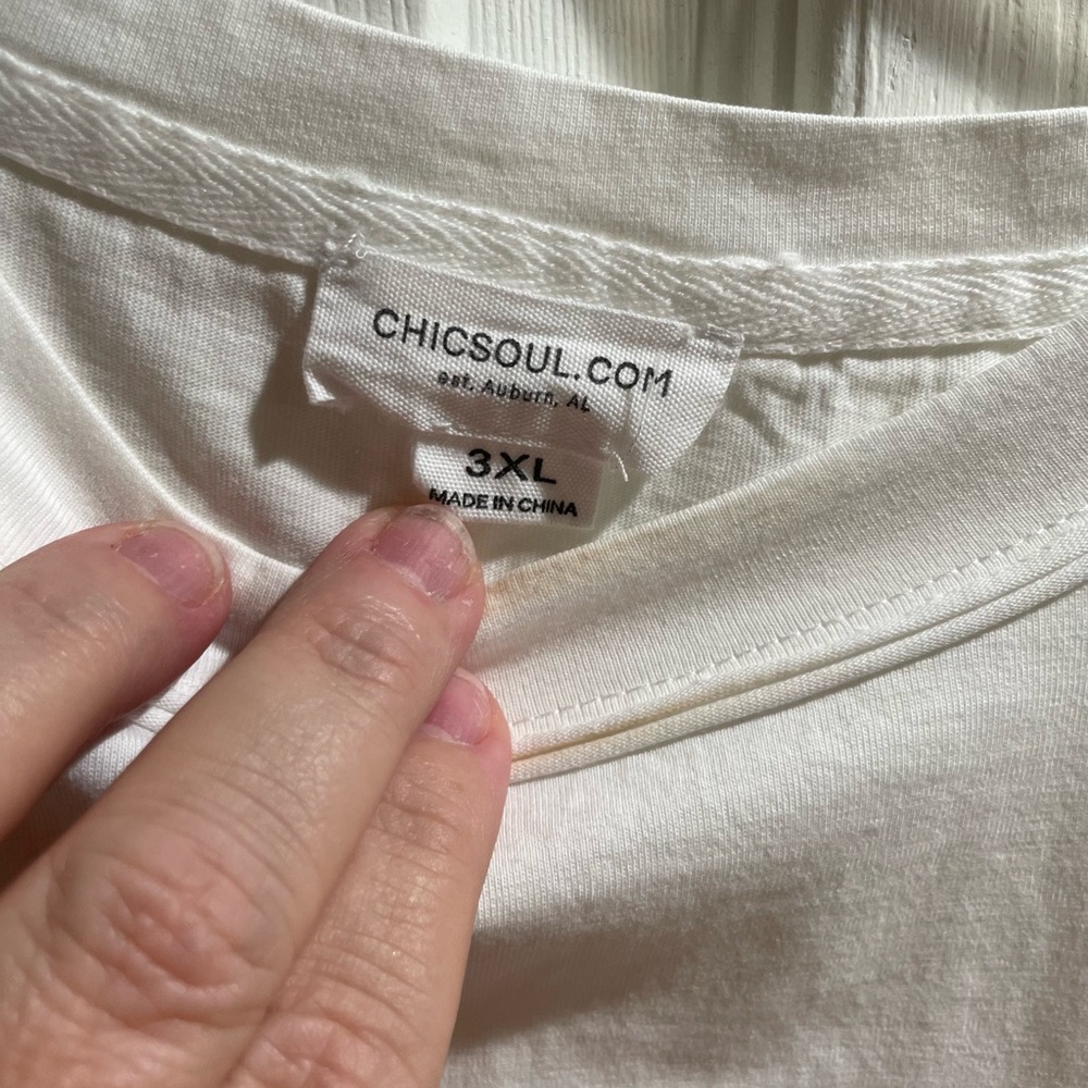 Chic Soul White Lobster vintage Oversized Tee NWOT out of stock online size 3XL - Picture 5 of 7